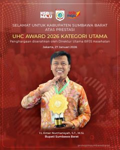 Sukses Penyelenggaraan BPJS di Daerah, Bupati Amar Terima Penghargaan Tertinggi UHC Award 