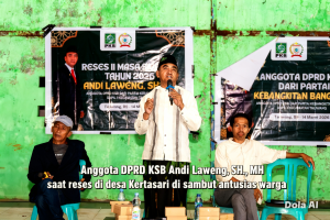Dewan Andi Laweng Serap Aspirasi Warga Kertasari dalam Reses II DPRD KSB