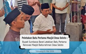 Bupati Amar Letakkan Batu Pertama Renovasi Masjid Baiturrahman Desa Seloto
