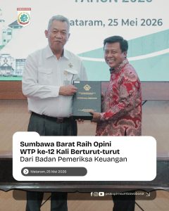 BPK Serahkan LHP LKPD 2025, Sumbawa Barat Pertahankan WTP Ke-12
