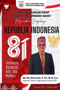 Kepala Dinas Lingkungan Hidup KSB Mengucapkan Selamat Dirgahayu Republik Indonesia ke 81 Kepala Dinas Lingkungan Hidup KSB Mengucapkan Selamat Dirgahayu Republik Indonesia ke 81
