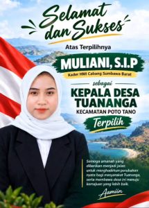 Muliani, S.I.P. Terpilih Jadi Kades Tua Nanga, Perempuan Muda Alumni HMI dan Universitas Cordova